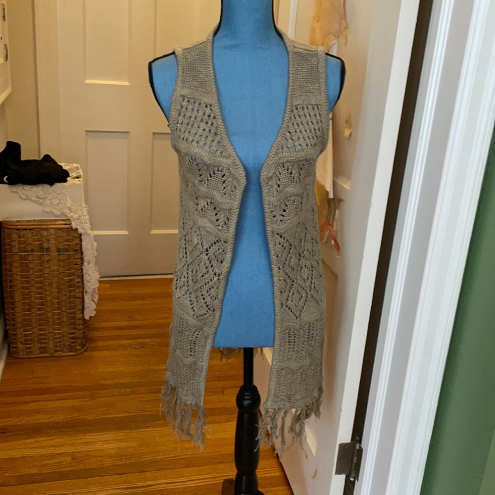BoHo style knit vest.